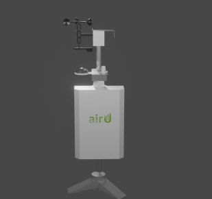 Envitus ambient air quality monitoring station on a tripod mount